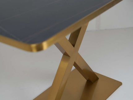 Xbase Tile Top With Gold Metal Edge Banding