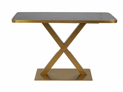 Xbase Tile Top With Gold Metal Edge Banding