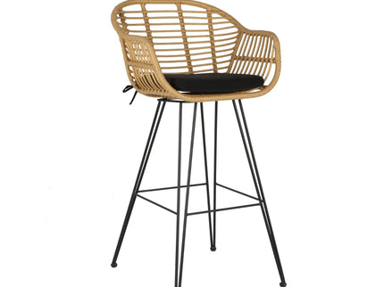 Canva Outdoor Pvc Cane Bar Stool