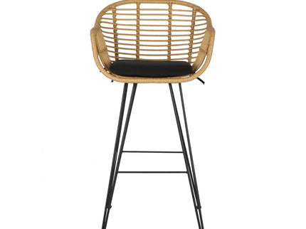 Canva Outdoor Pvc Cane Bar Stool