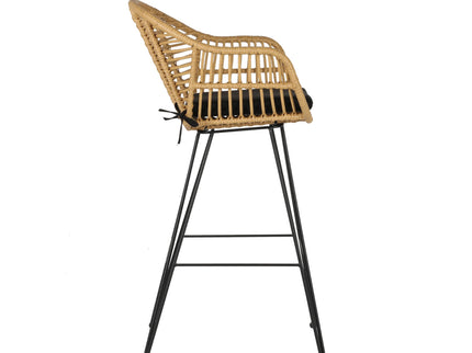 Canva Outdoor Pvc Cane Bar Stool