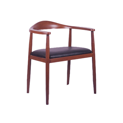 Primer Metal Wooden Finish Restaurant Chair