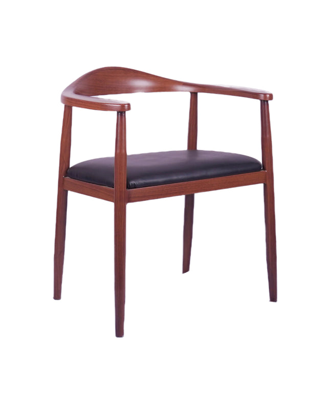 Primer Metal Wooden Finish Restaurant Chair