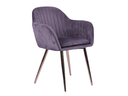 Stripe Grey Restaurant Chair With Arm rest
