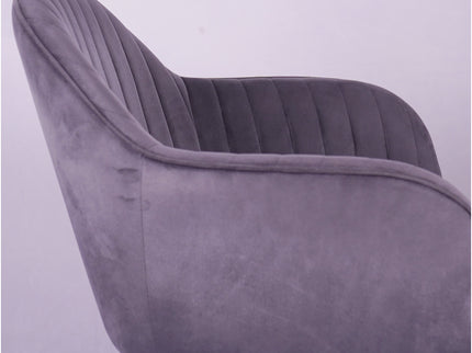 Stripe Grey Restaurant Chair With Arm rest