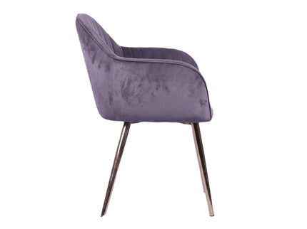 Stripe Grey Restaurant Chair With Arm rest
