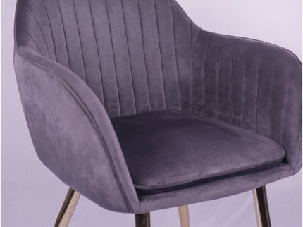 Stripe Grey Restaurant Chair With Arm rest