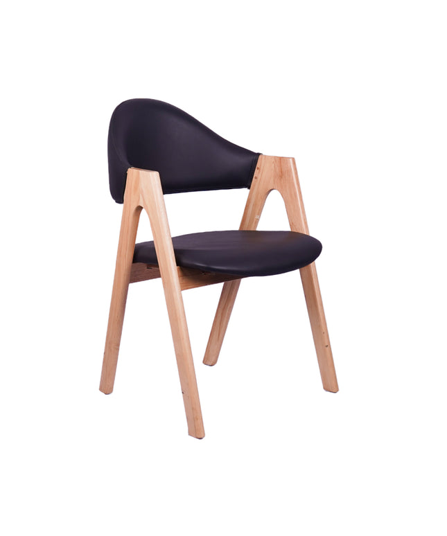 Vivid Black Restaurant Chair - Mid Size