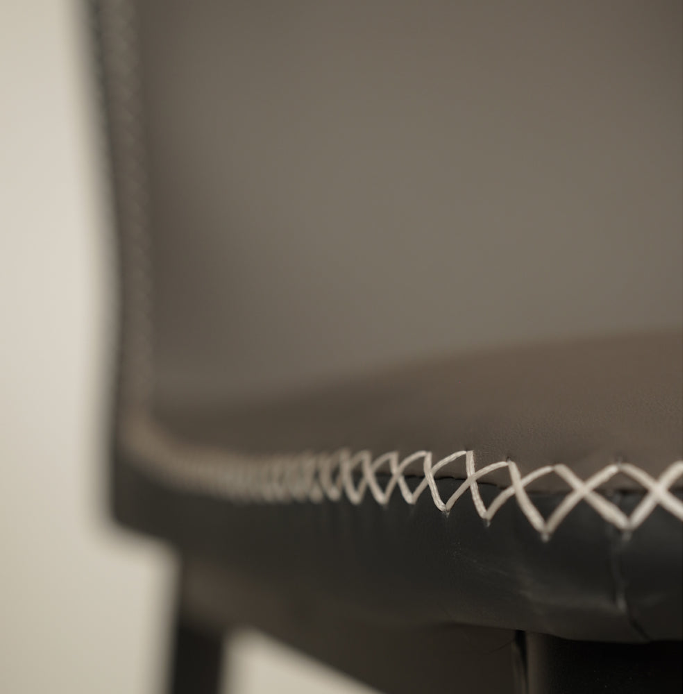 Zigzag Leather Restaurant Chair