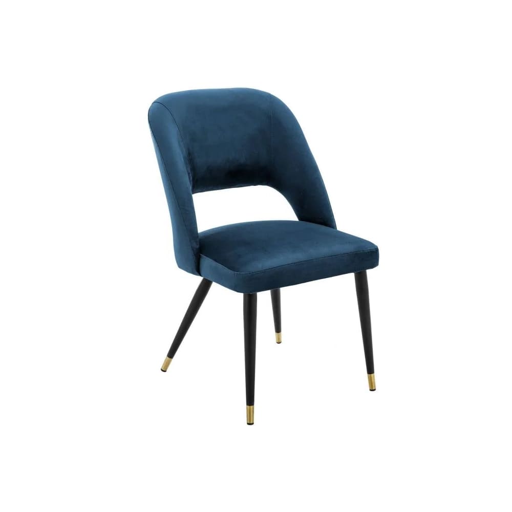Arora Comfort Velvet Dining Chair Greenish Blue