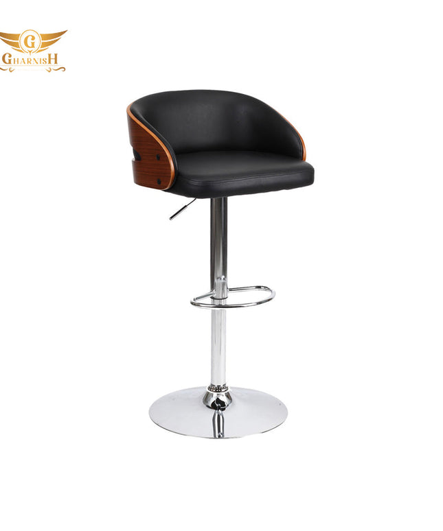 Aura Woden Back Bar Stool