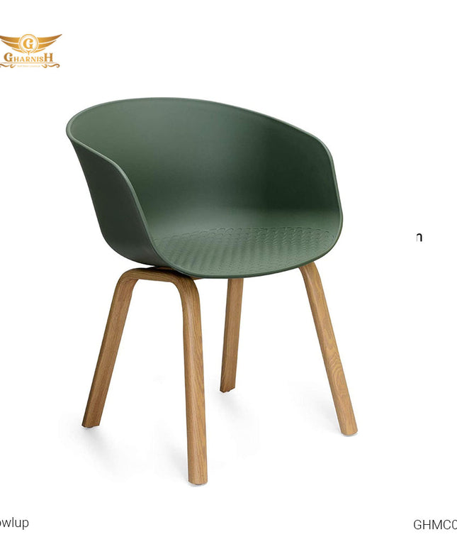Bowlup Imported Cafetaria Chair With fiber and wooden legs GHMC02