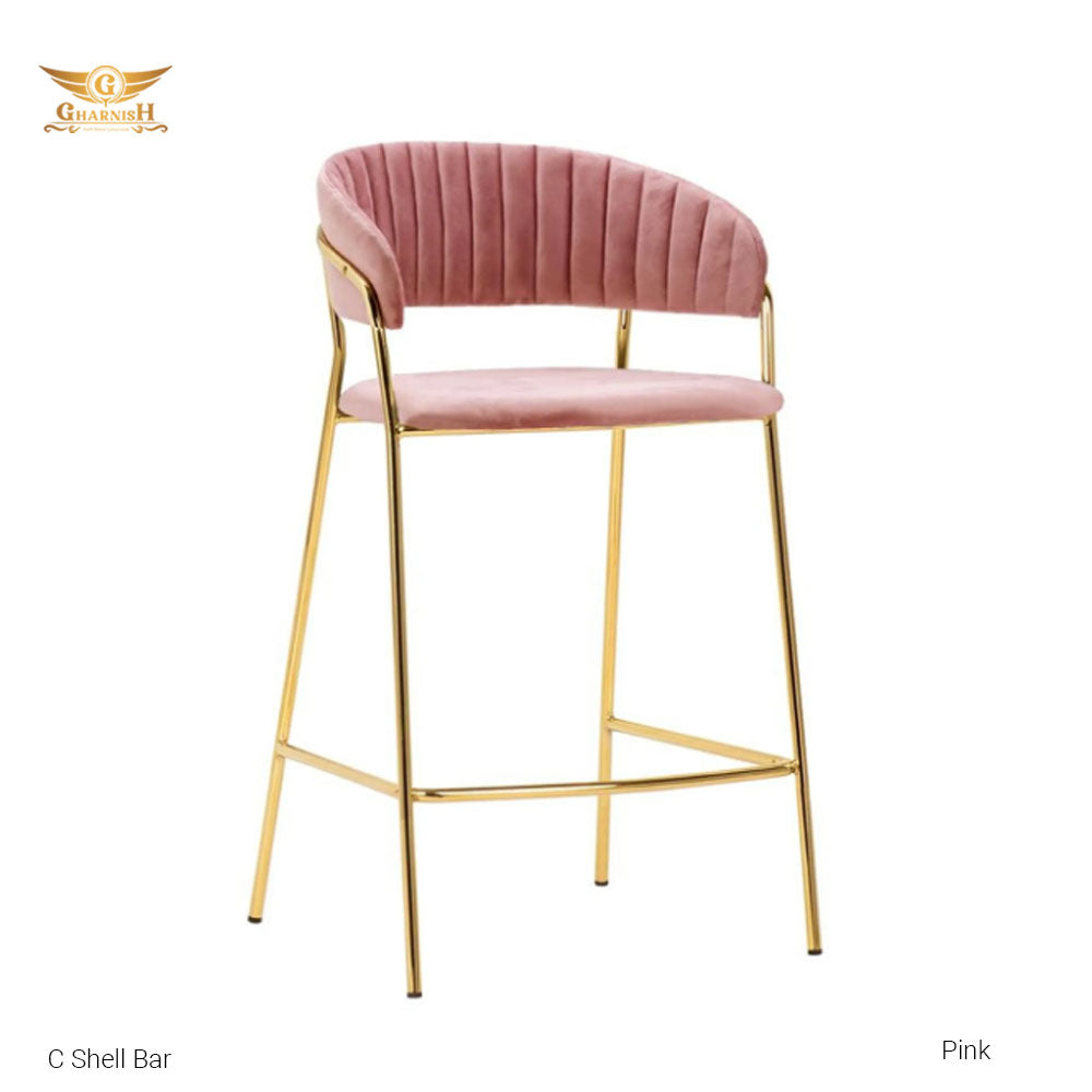 CShell Bar chair SS PVD Coated Gold/Rosegold