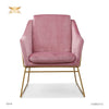 Dyna Accent Chair With Gold PVD Coated Frame GHWC012