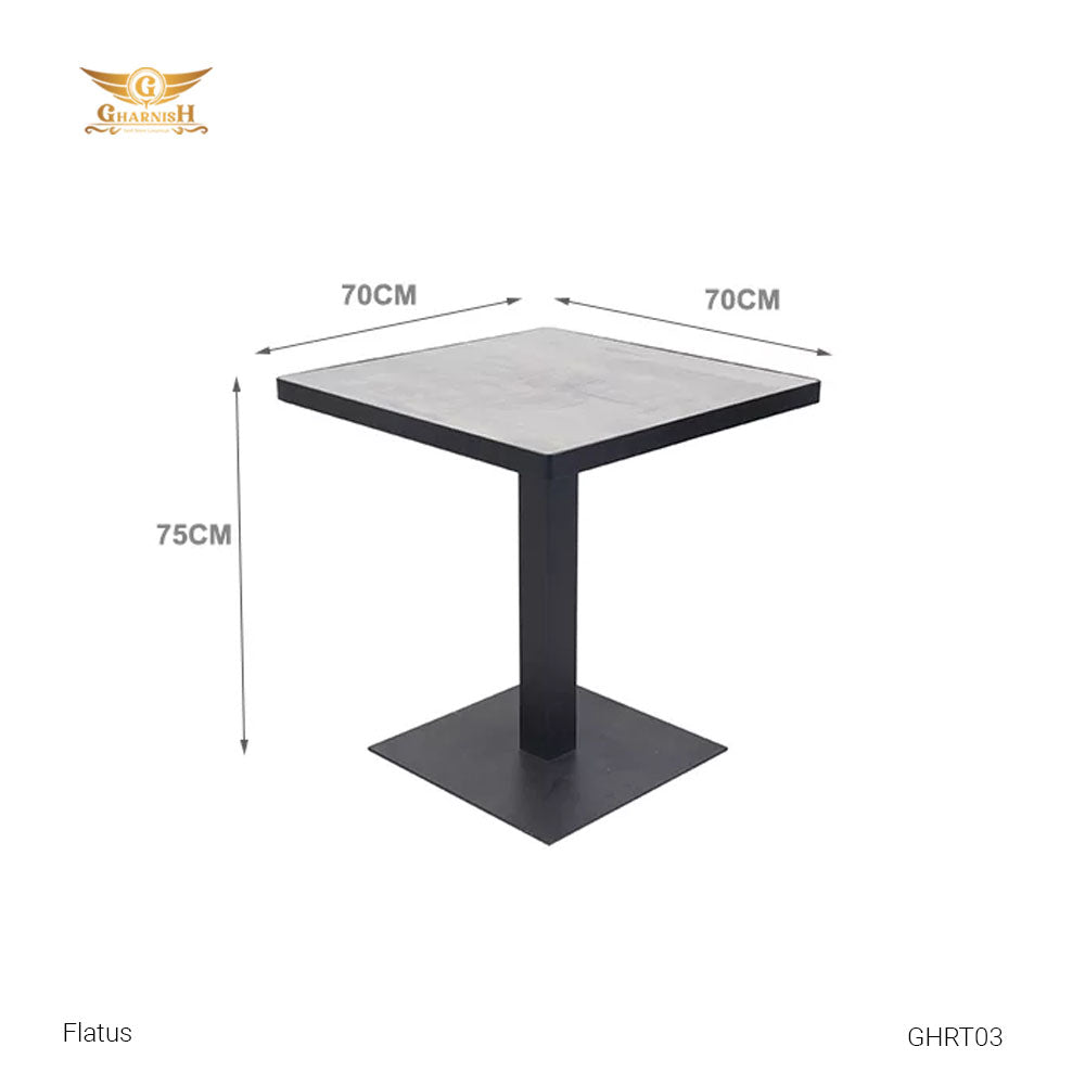 Flatus 2 Seater Cafe/Restaurant Dining Table with Wooden Top GHRT03