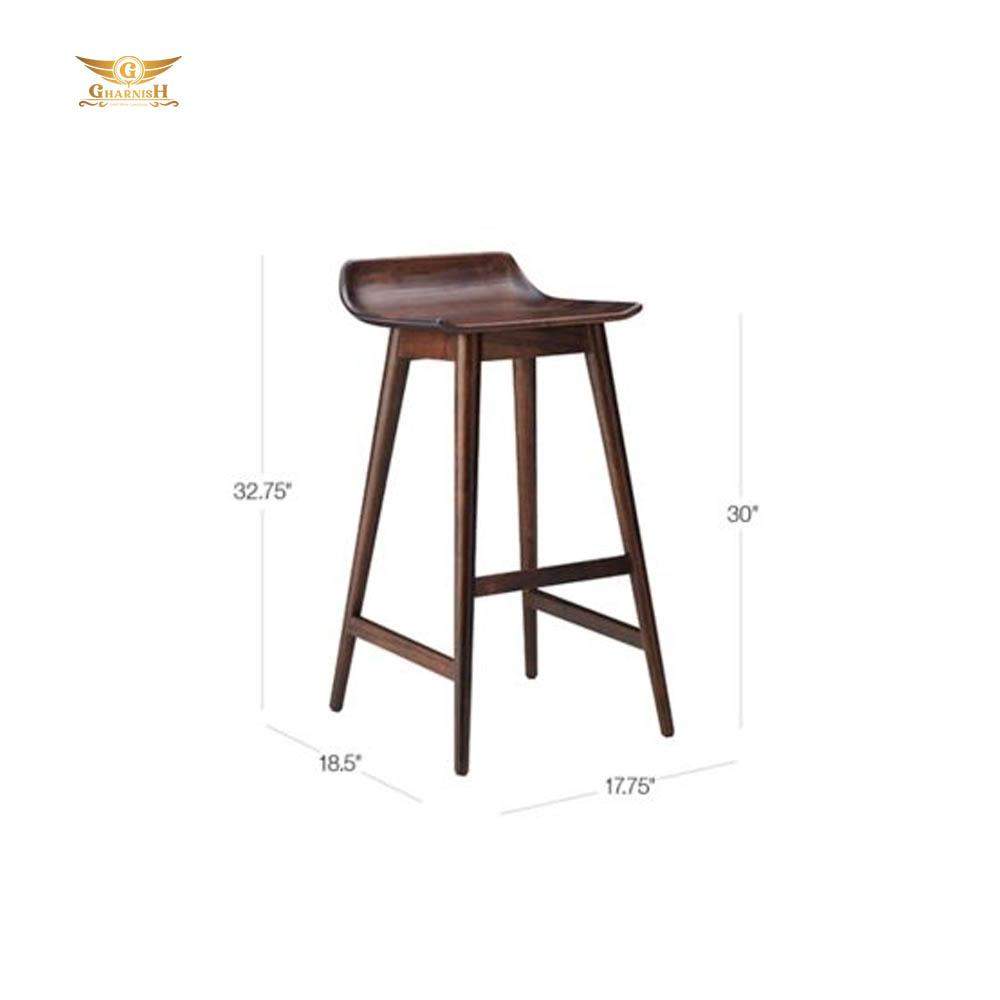 Wooden Bar Chair Dimensions Bar Stool Set Of Beech Wood Natural