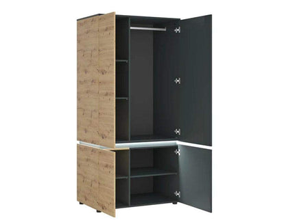 Gharnish 4 door wardrobe with Pine Finish Vineer GHDT010-Gharnish-storage cabinets,wadrobes