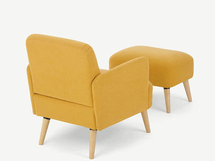 Gharnish Yello Lounge Chair with Foot Rest GHWC010