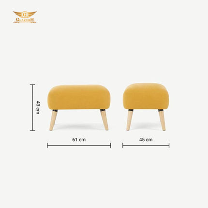 Gharnish Yello Lounge Chair with Foot Rest GHWC010