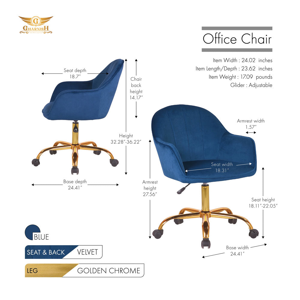 Gharnish Upholestery Swivel Office Chair GOFC07