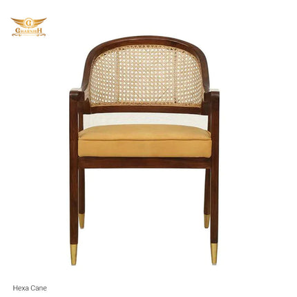 Hexa Cane Teakwood Restaurant Chair
