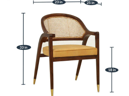 Hexa Cane Teakwood Restaurant Chair