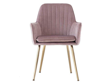 Nordic Style - Luxury Velvet Dining Chair with Golden Brass Legs GHDC005-Gharnish-Dining chair