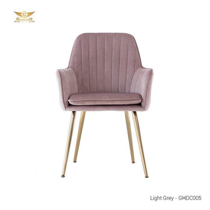 Nordic Style - Luxury Velvet Dining Chair with Golden Brass Legs GHDC005-Gharnish-Dining chair