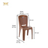 Nilkamal Armless Chair CHR4025 (Mango Wood)-Nilkamal-Chairs