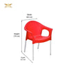 Nilkamal Novella 09 Chair (Bright Red)-Nilkamal-Chairs