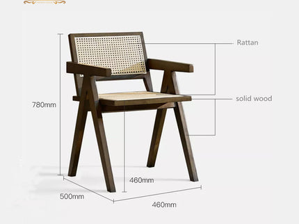 Rattan Box - Cane Made Teakwood Dining Chair GHDC012