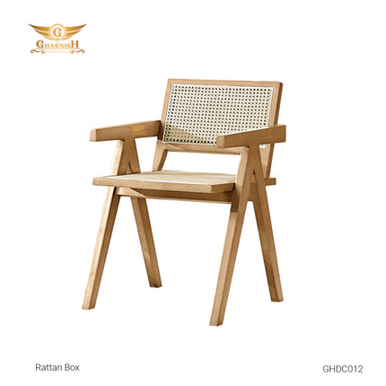 Rattan Box - Cane Made Teakwood Dining Chair GHDC012