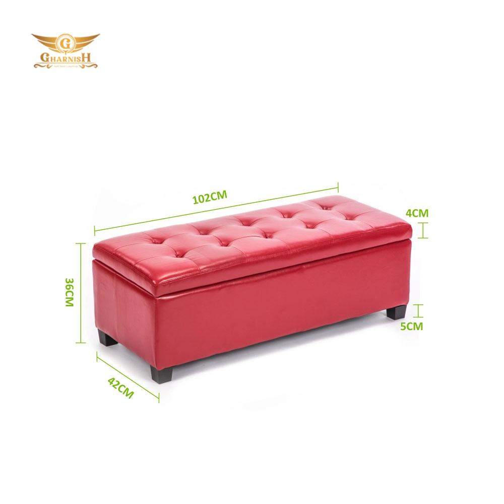 Gharnish Storage Ottoman Stool Leather RED GHPF003-Gharnish-Foldable Storage in hyderabad,Foldable Storage Stool Orange Colour,Gharnish center table,Hyderabad storage unit makers,office furniture,Ottoman,Ottoman storage,Ottoman storage in hyderabad,Ottoman storage makers in Hyderabad,Storage Ottoman Stool
