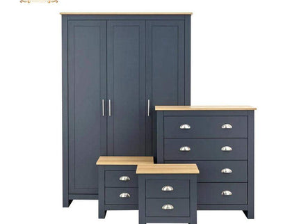 Gharnish 4 Piece Storage Set for Bed Room Blue GHST002-Gharnish-storage cabinets,Storage racks in hyderabad,storage units