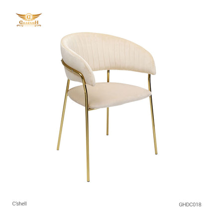C'Shell Dining Chair - Velvet and PVD Coated Frame GHDC018