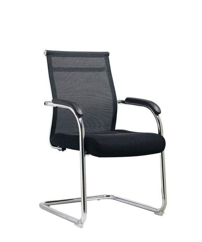 Gharnish S Type Mesh Visitor Chair with Arm Rest for Office Model GHOFC06