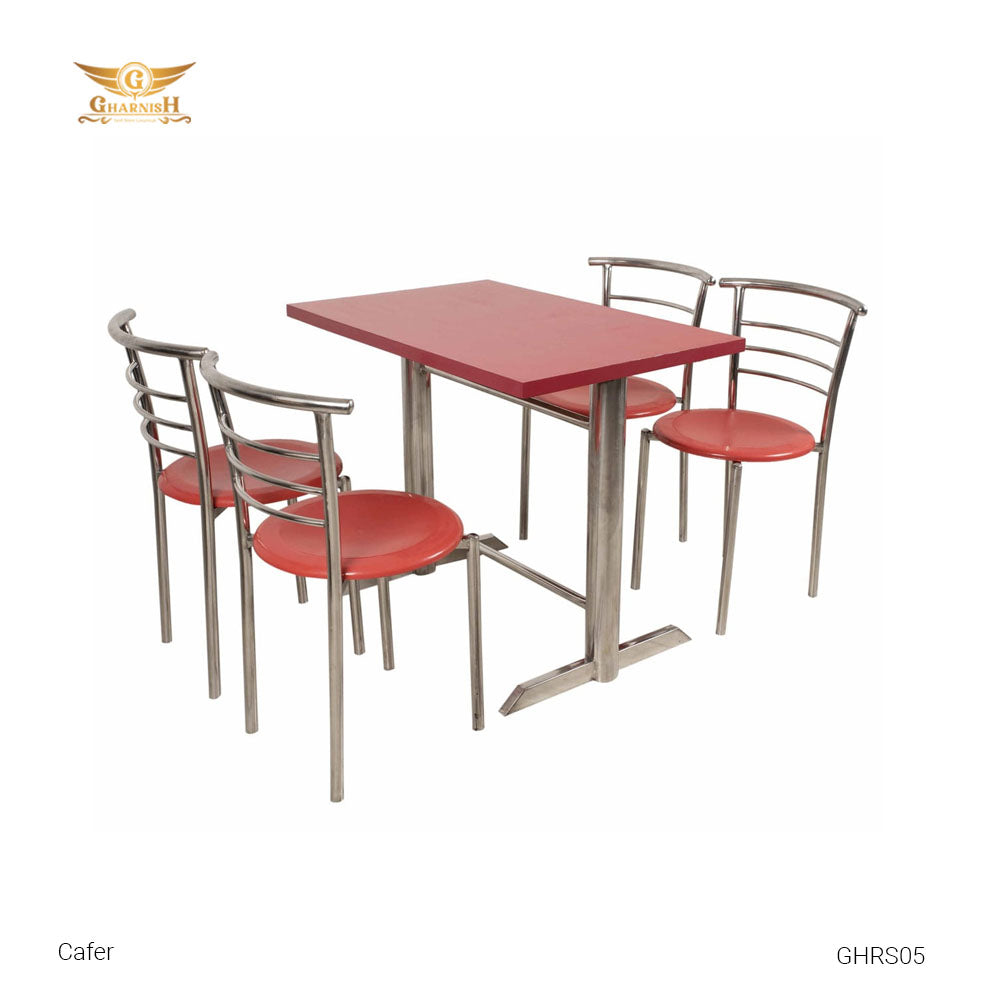 Cafer SS Restaurant Cafe Seater Table and Chair Set Wholesale