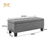 Gharnish Upholstered Storage Ottoman (Charcoal, Light Grey) GHO005-Gharnish-furniture in hyderabad,Hyderabad storage unit makers,Ottoman storage,Ottoman storage in hyderabad,Ottoman storage makers in Hyderabad
